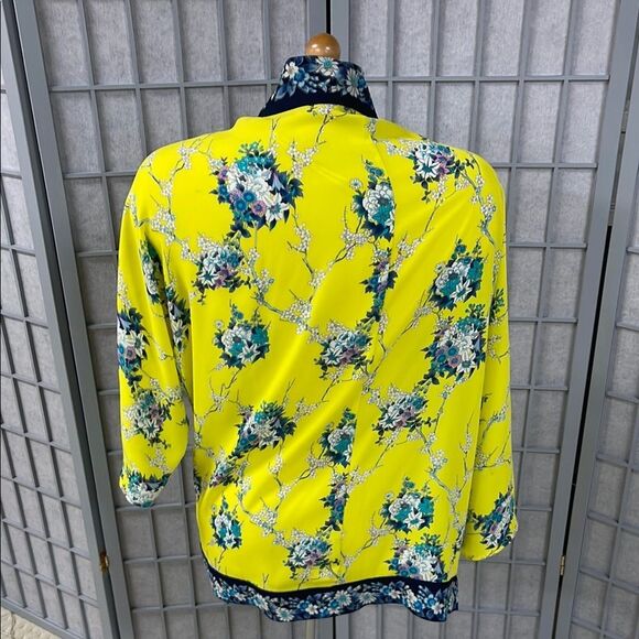 Oasis Yellow Floral Kimono Top - Picture 3 of 4